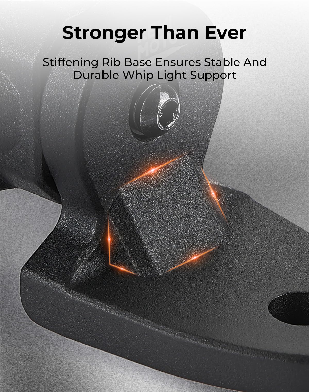 KEMIMOTO 2PCS UTV Whip Mount Flag Whip Light Mount, Heavy Duty Adjustable for 1.75-2 inch Roll Bar Cage, Compatible with RZR 900 1000 XP Pro Turbo Maverick Commander