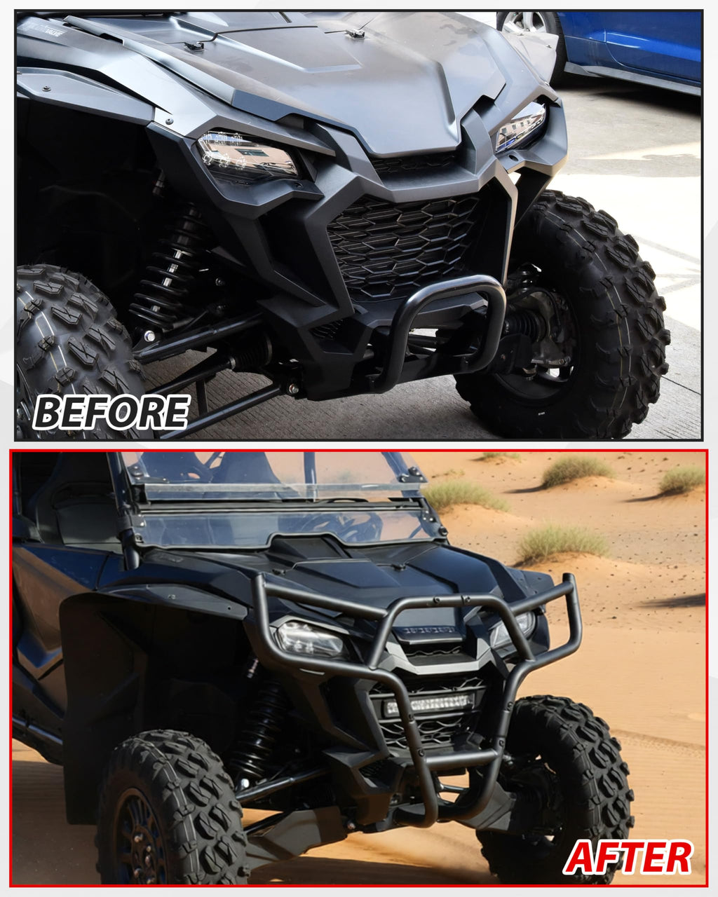 SAUTVS Front Bumper Guards for Honda Talon 1000, Combined Brush Guard Bumper Brushguard Protector for Honda Talon 1000R 1000X 1000X-4 2022-2025 Accessories