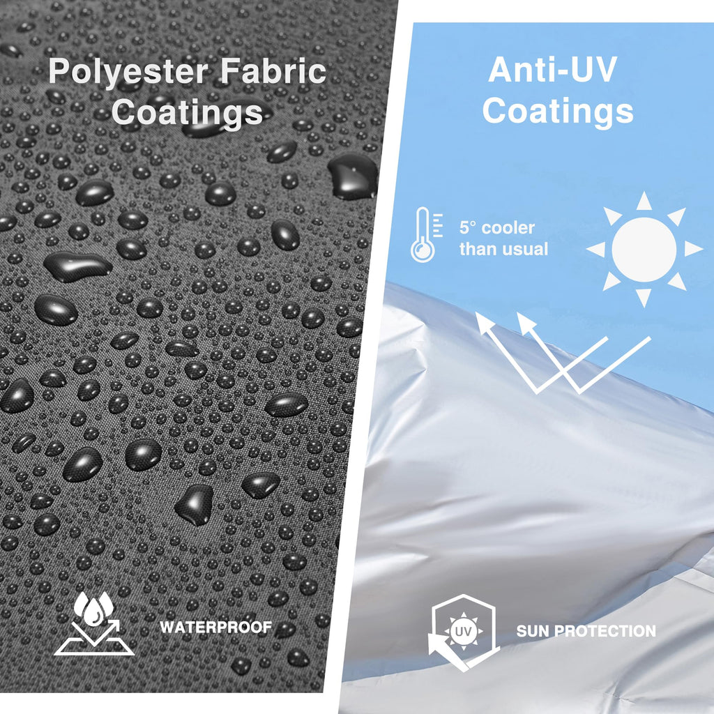 Waterproof polyester ATV cover fabric with anti-UV coating and water droplets