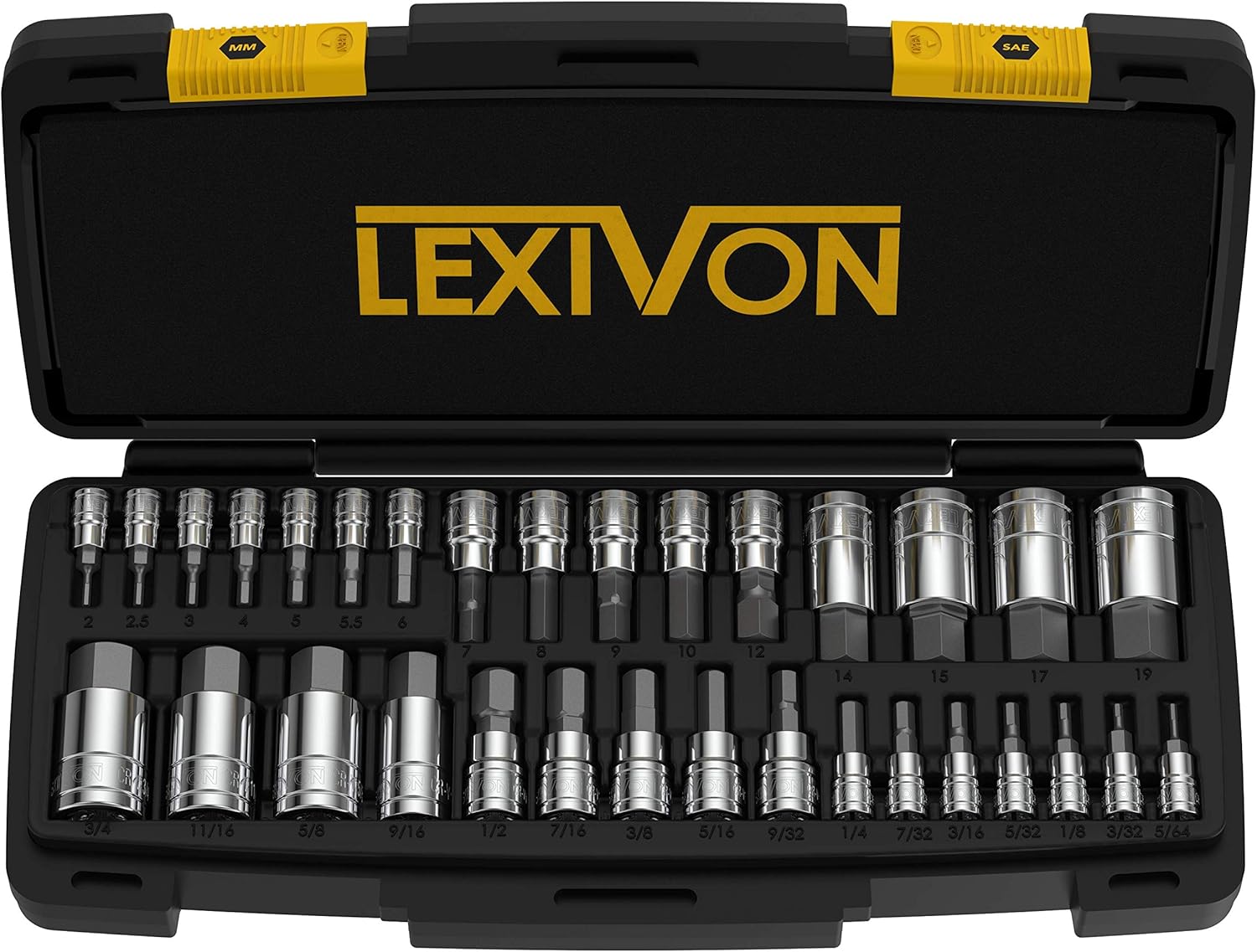 LEXIVON Master HEX Bit Socket Set