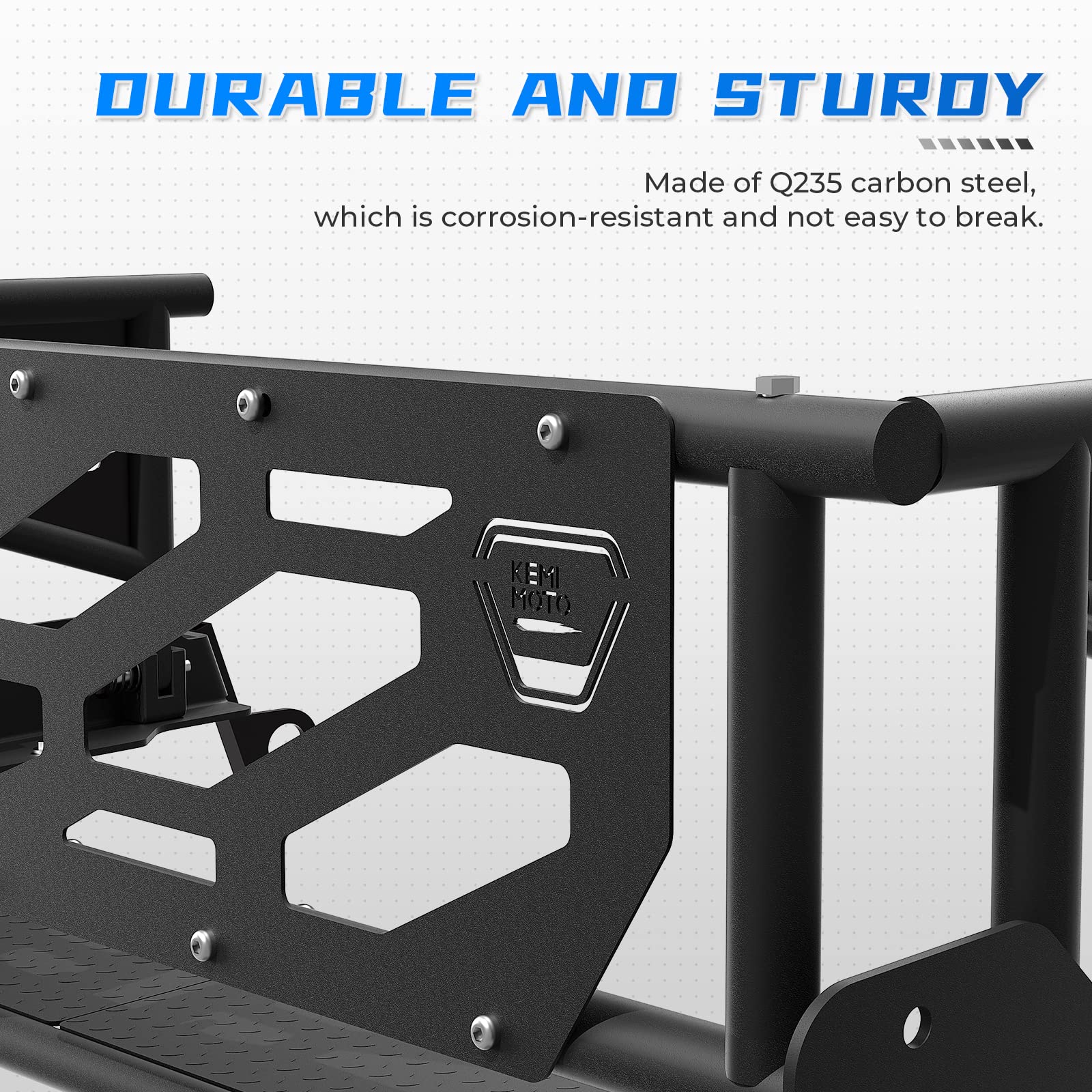 KEMIMOTO UTV Bed Extender Compatible with Pioneer 700-4 2014+/Pioneer 1000-5 2016+, Durable Steel Cargo Tailgate Extender Cargo Gate Accessories