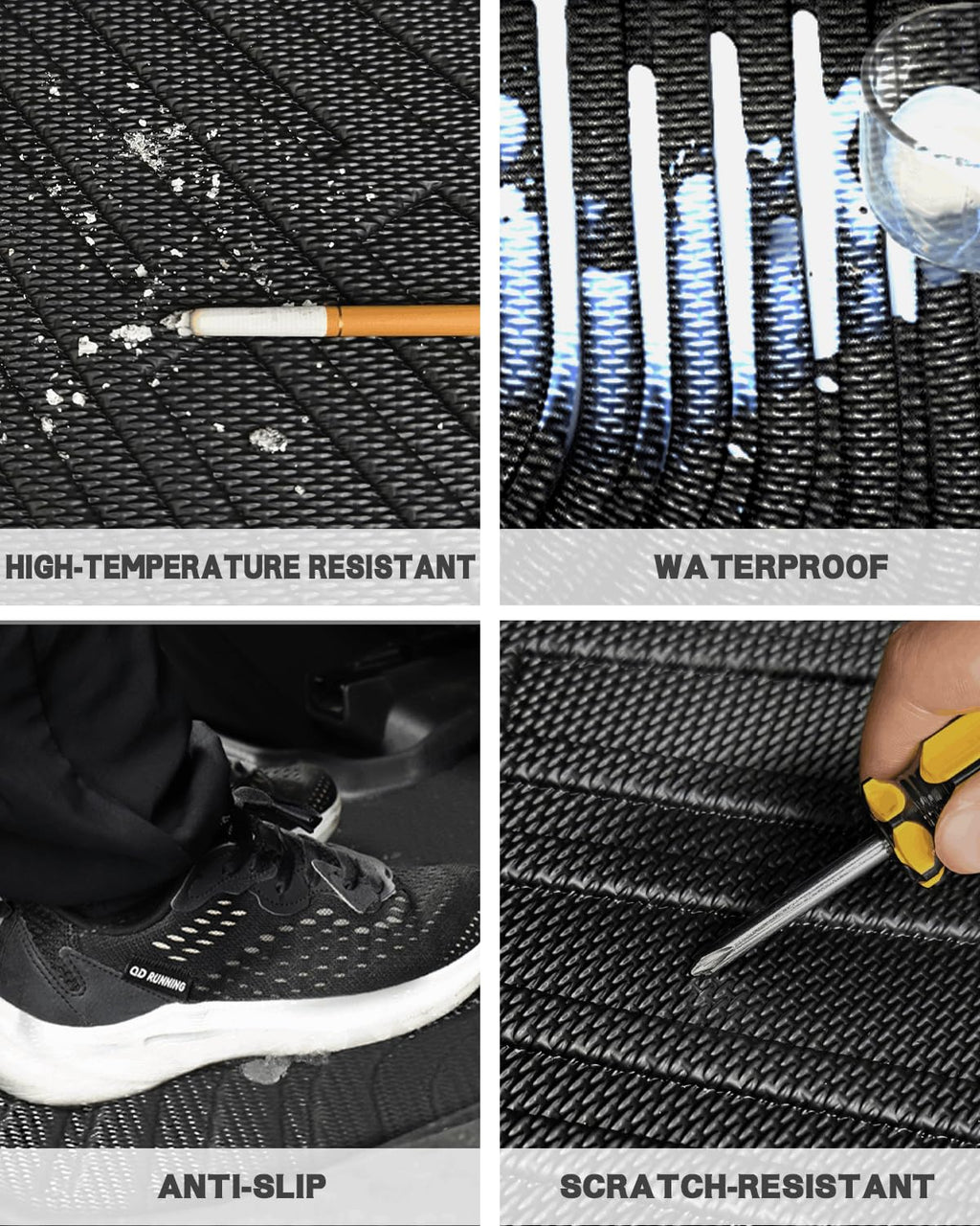 TPE Floor & Bed Mat Set for Polaris Ranger Crew XP 1000 (2019-2025) | 5 PCS All Weather Guard Custom Fit 6-Seat 2-Door UTV Rubber Liners | Non-Slip & Easy Clean Car Mat Cargo Liners Accessories