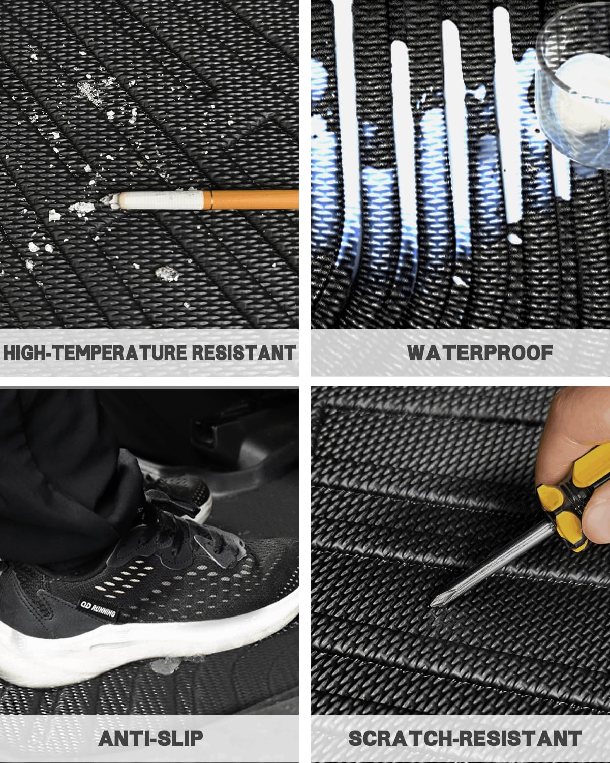 TPE Floor & Bed Mat Set for Polaris Ranger Crew XP 1000 (2019-2025) | 5 PCS All Weather Guard Custom Fit 6-Seat 2-Door UTV Rubber Liners | Non-Slip & Easy Clean Car Mat Cargo Liners Accessories
