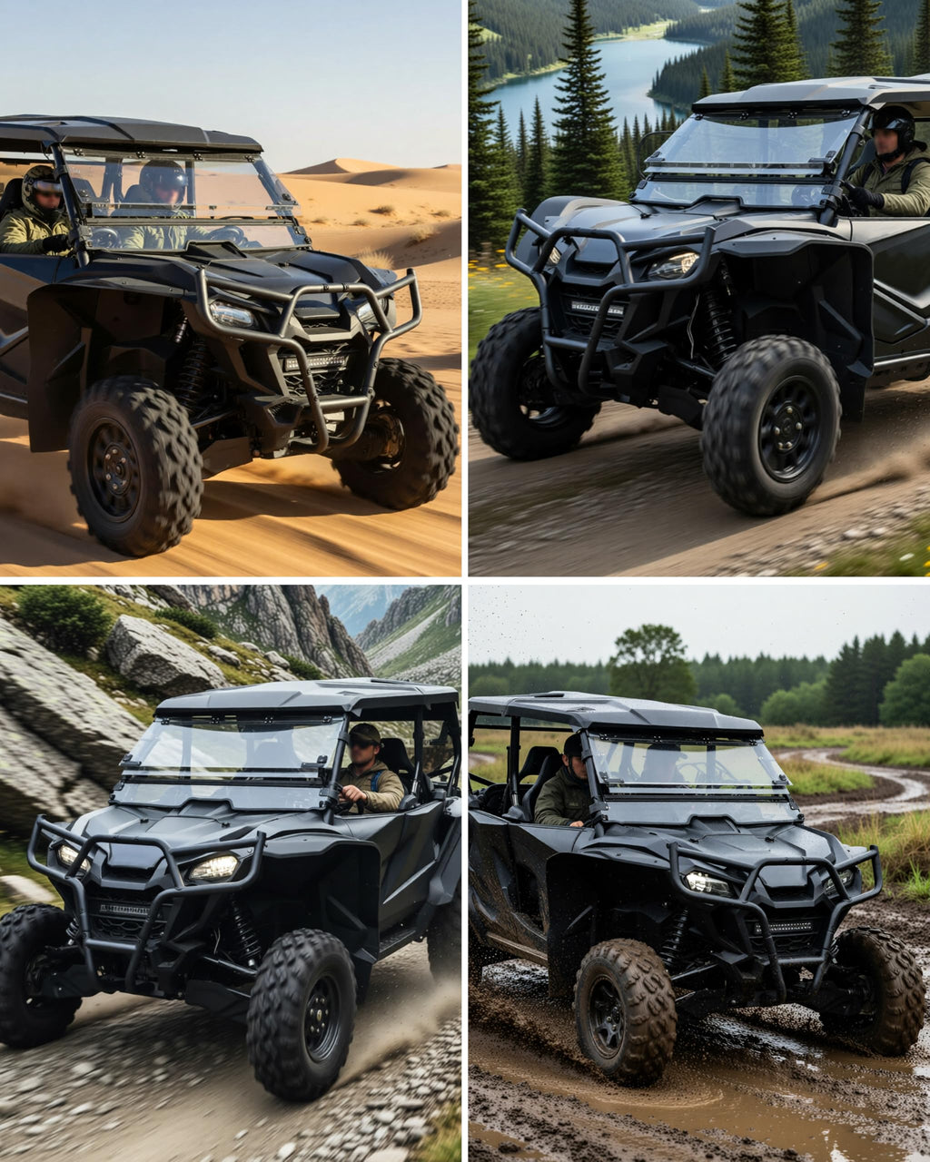 SAUTVS Front Bumper Guards for Honda Talon 1000, Combined Brush Guard Bumper Brushguard Protector for Honda Talon 1000R 1000X 1000X-4 2022-2025 Accessories
