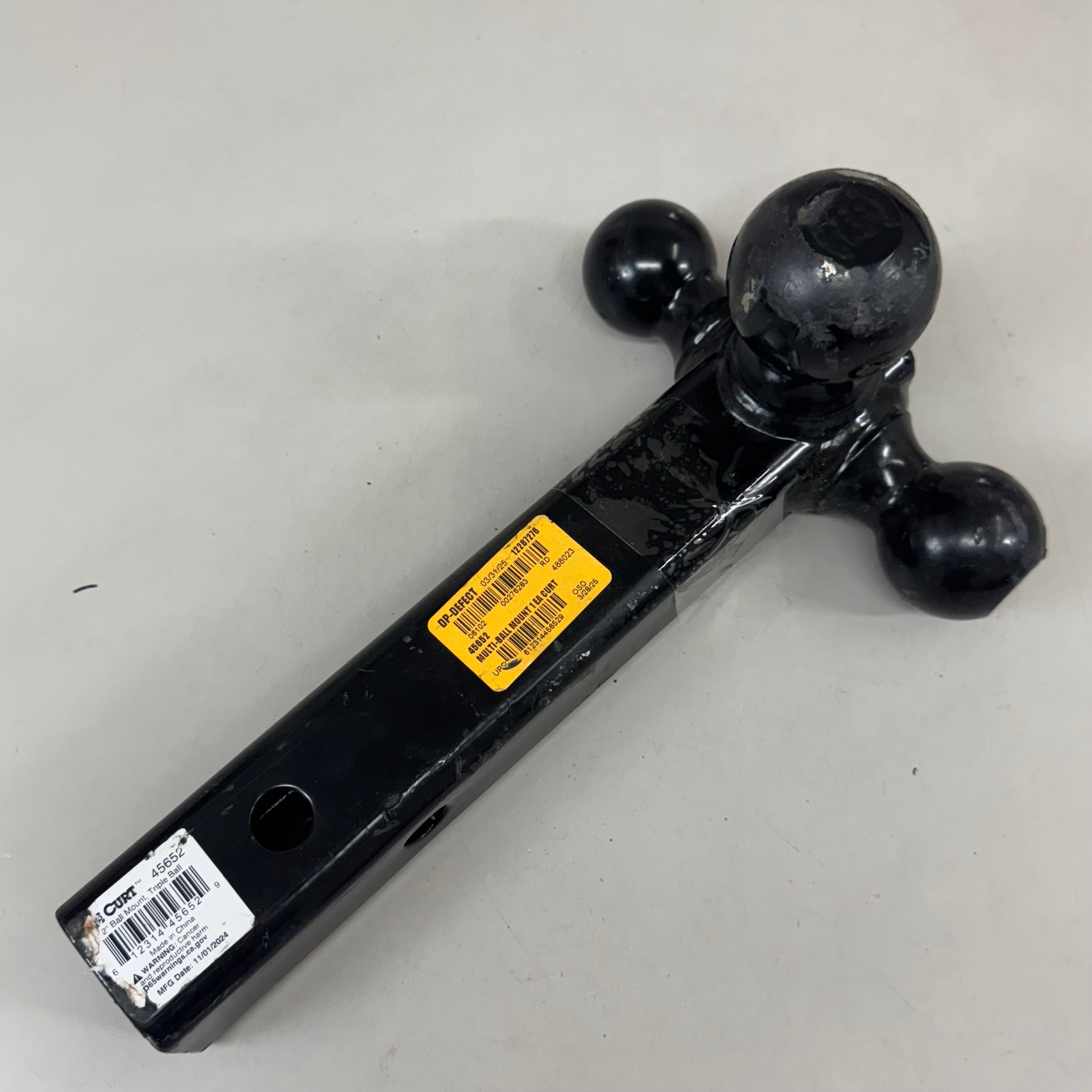 CURT Multi-Ball Mount Towing Hitch W/ Hollow Shank (Slight Cosmetic Damage) 45652