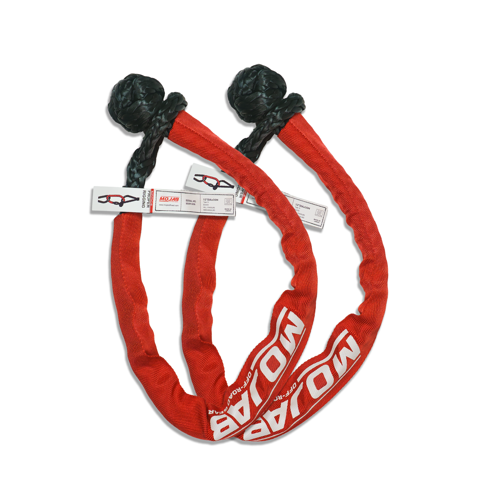 LongReach 1/2'' x 35'' soft shackle  (Set of 2 shackles)  (lifetime Warranty)