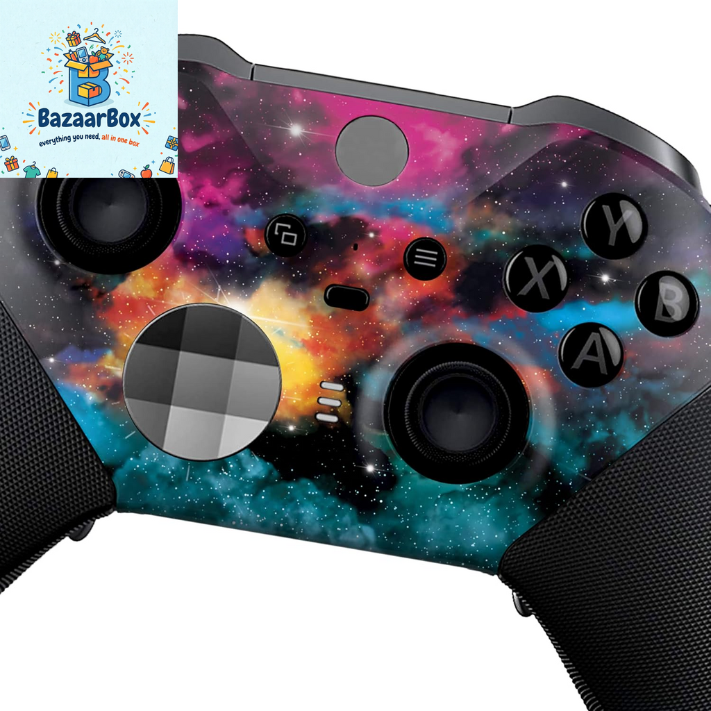 Galaxy X-Box Elite Controller Series 2 Limited Edition Custom Elite Series 2 Controller for X-Box One/Series X/S. Made with Advanced Hydro-Dip Paint Technology (Not Just a Skin)
