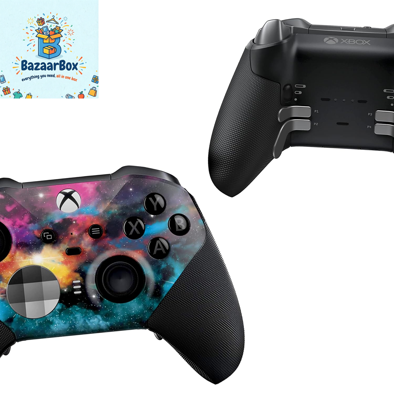 Galaxy X-Box Elite Controller Series 2 Limited Edition Custom Elite Series 2 Controller for X-Box One/Series X/S. Made with Advanced Hydro-Dip Paint Technology (Not Just a Skin)